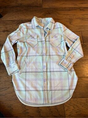 7 Diamonds Pastel Plaid Shacket - Mint & Lavender